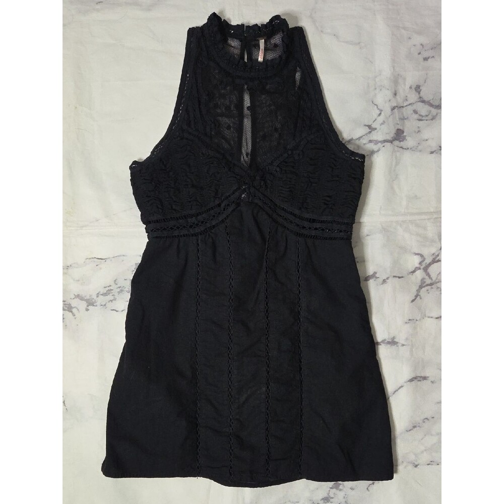 Free People Valencia Mini Dress In Black